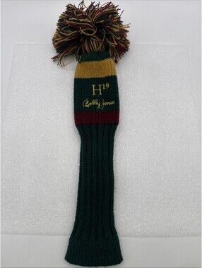 Bobby Jones H19 Knit Hybrid Pom Pom Headcover Golf Club Wool Cover Green yellow